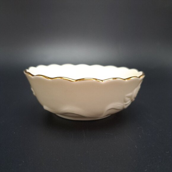 Lenox Rosebud Collection All Purpose Bowl Gold Trim Floral Decorative - Picture 4 of 10